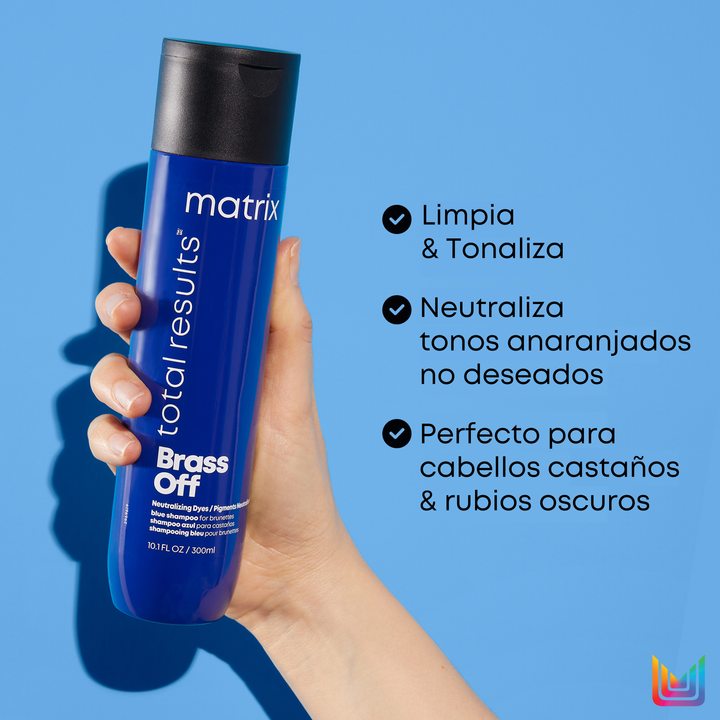 BRASS OFF, CUIDADO DEL COLOR, SHAMPOO AZUL 300 ml