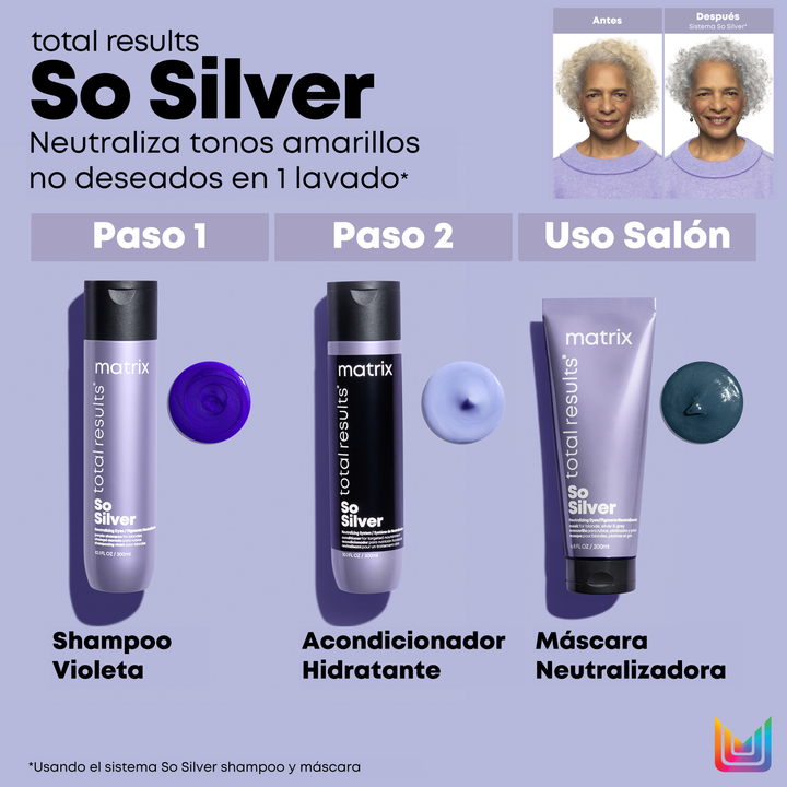 SO SILVER, CUIDADO DEL COLOR, ACONDICIONADOR VIOLETA 1000 ml