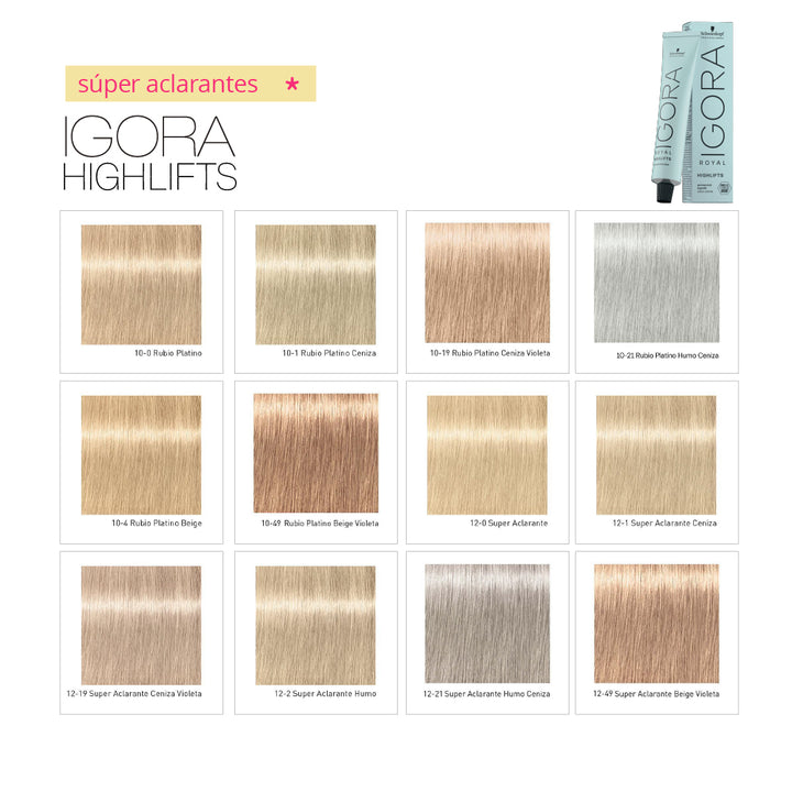 IGORA HIGHLIFTS - SUPER ACLARANTE - Coloración Permanente 60ml