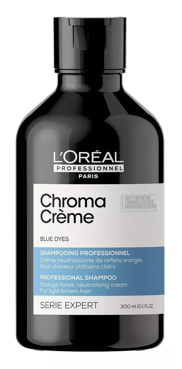 SERIE EXPERT, CHROMA CREME, SHAMPOO MATIZADOR AZUL 300ml