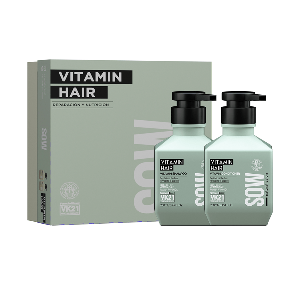 PACK VITAMIN HAIR,  SHAMPOO + ACOND 250ml